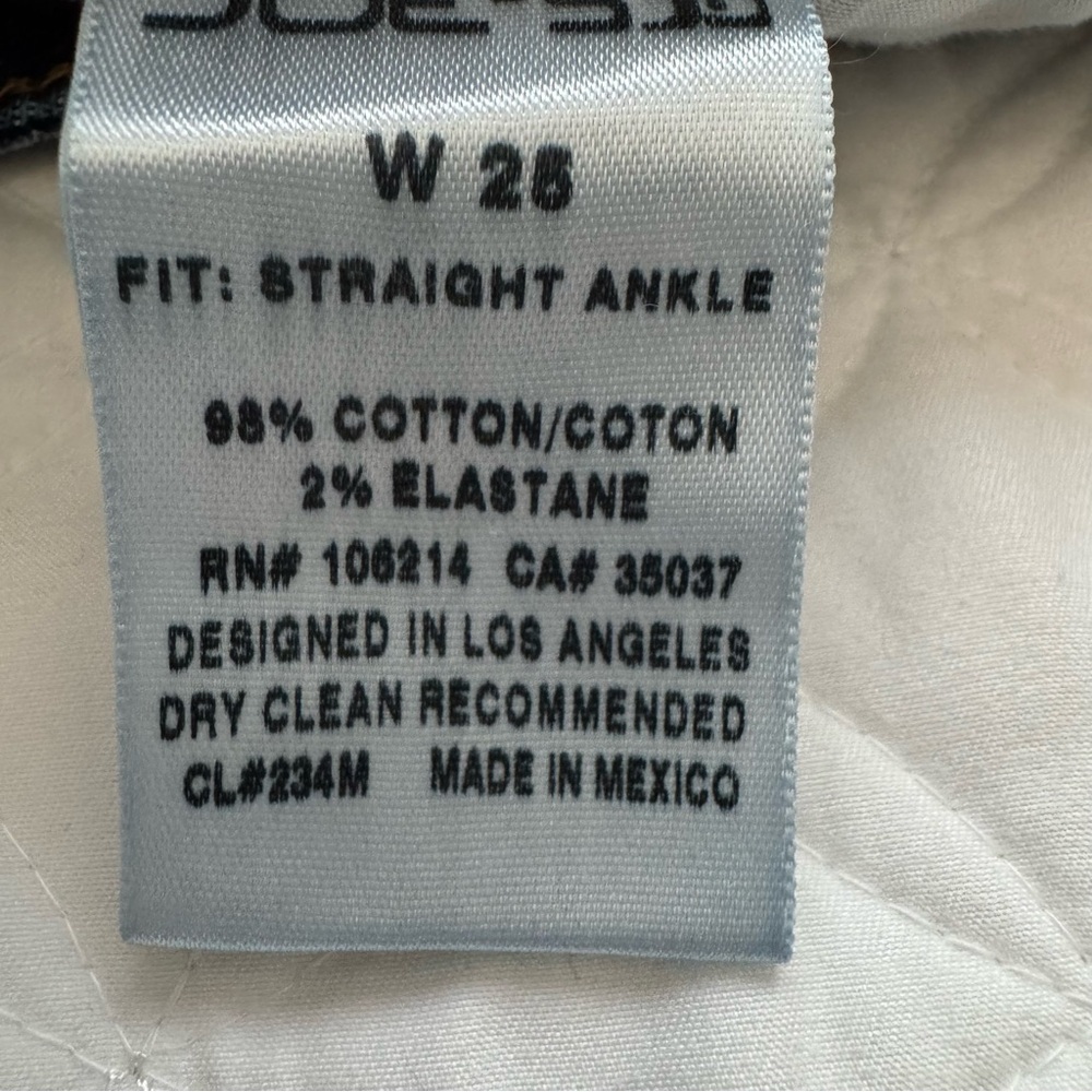 Joe’s Jeans Women's Mardi Straight Ankle Dark Faded Blue Denim Jeans Size 25 - Picture 4 of 12